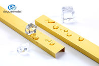 کانال پروفیل آلومینیوم آنودایز شده 0.8-1.2mm ضخامت 6063 ماده آلی رنگ طلایی