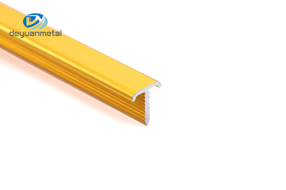 کانال T آلومینیوم اکسترود شده آنودایز شده با ضخامت 0.7-1.2 میلی متر ODM رنگ طلایی موجود با منحنی