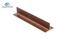 6063 T اسلات آلومینیوم اکسترود شده، 6063 پروفیل آلومینیوم T شکل پودر پوشش دانه چوب