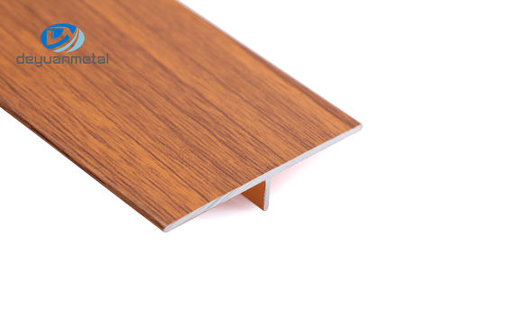 6063 آلومینیوم T Profiles Extrusion T5 Temper Polished Multiapplication Transition Trim Wood Grain