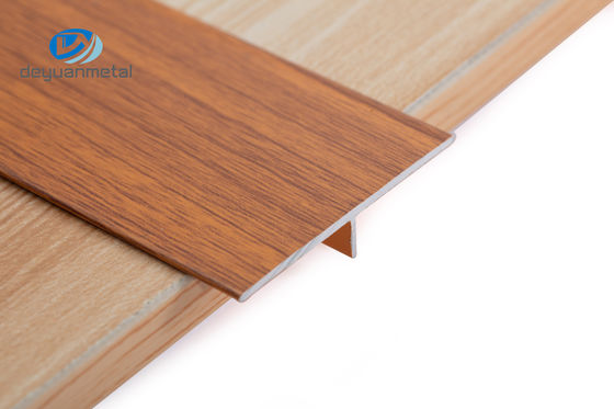 6063 آلومینیوم T Profiles Extrusion T5 Temper Polished Multiapplication Transition Trim Wood Grain