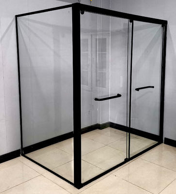 1.0mm ضخامت درب کشویی دوگانه با زاویه بازگشت پروفایل دوش آلومینیوم