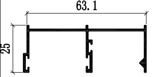 آلومینیوم پرداختی پنجره Extrusions پروفایل های پودر پوشش برنز
