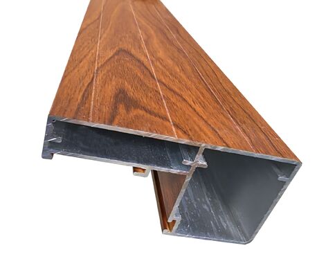 پروفیل‌های پنجره آلومینیومی لولایی با طرح چوب برای بازار آمریکای لاتین