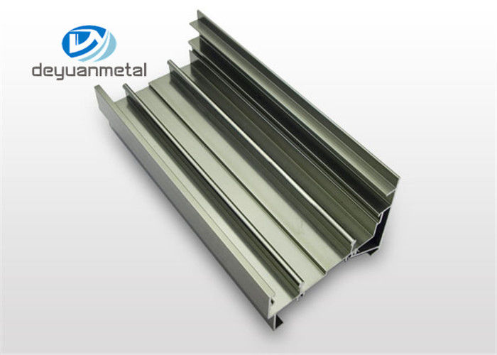 پروفایل اکستروژن آلومینیوم پرداختی نقره ای سفارشی برای نوار کف 6060-T5 / T6